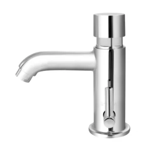 Baterija za lavabo MINOTTI potisna krivi izliv T/H