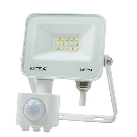 ECO LED reflektor sa senzorom 10W BELI IP54