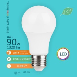 E27 15W A60 3000K LED ECO sijalica 220-240V