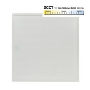 M203427-B1 36-40-48W 9u1 3CCT 3000/4000/6500K beli ram ugradni 595x595 (600x600) BACKSIDE LIGHT LED PANEL ~4320lm